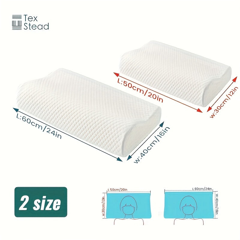 Memory Foam Pillow designed for Comfortable Sleep, Contour Shape for Neck and Cervical Support on Bed