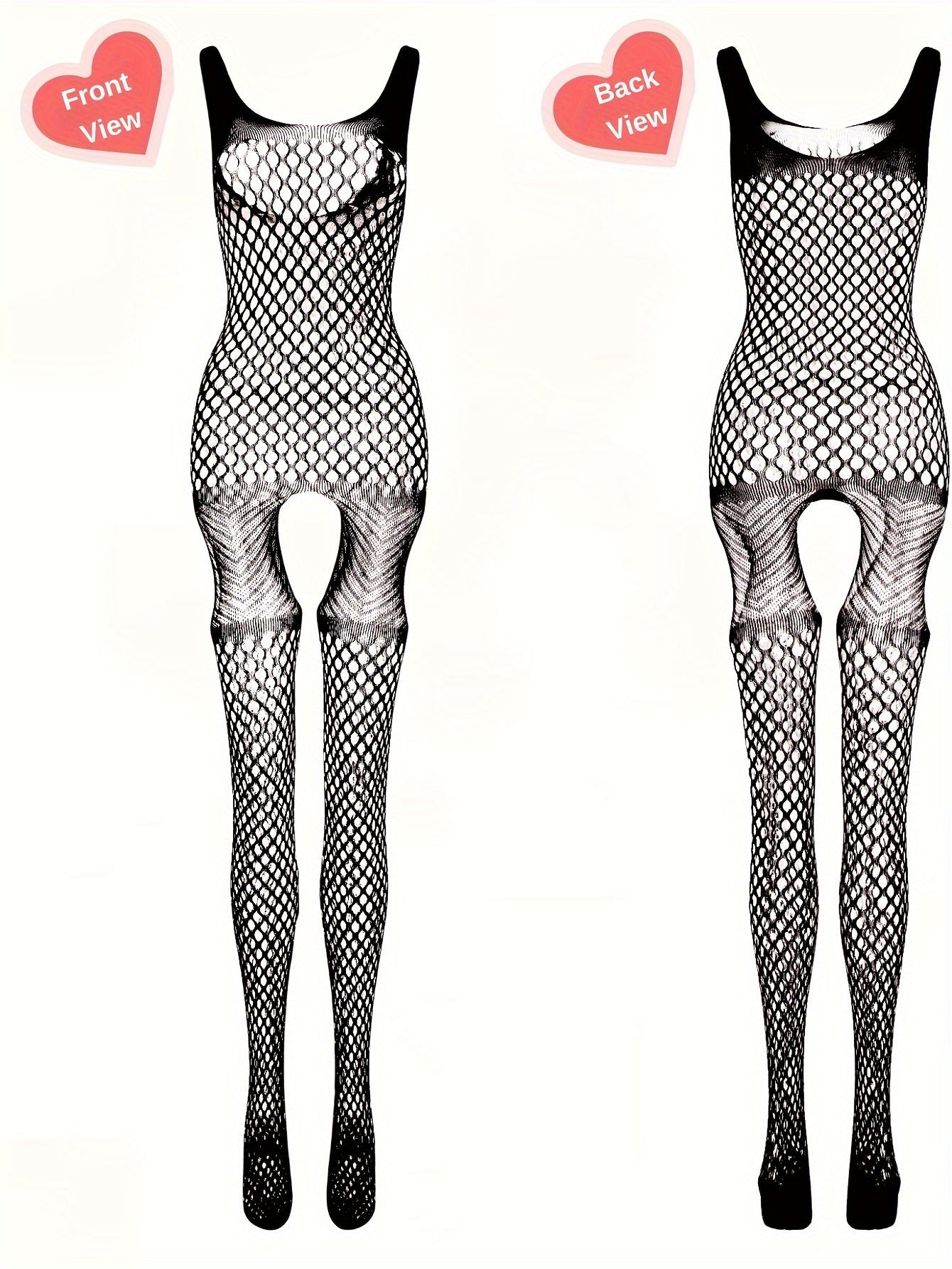 Fashionable 4-piece bodystocking set for women, without lingerie or underpants.