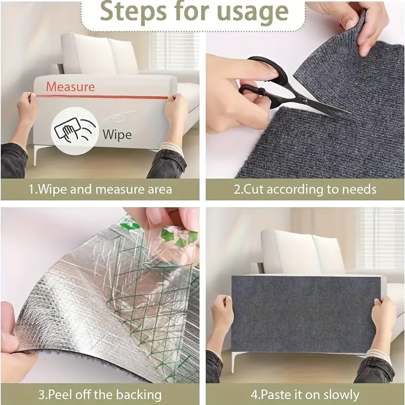 Scratch-resistant sofa protector for cats, made of polyester and plastic blend. Ideal for sofa, chair, and carpet protection against pet damage.