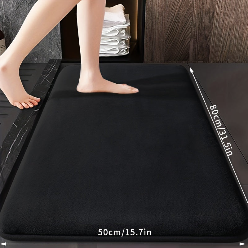 Thick and Plush 25D Sponge Bath Mat - Non-Slip, Highly Absorbent, Ideal for Shower, Kitchen, Laundry Room & Bedroom Décor