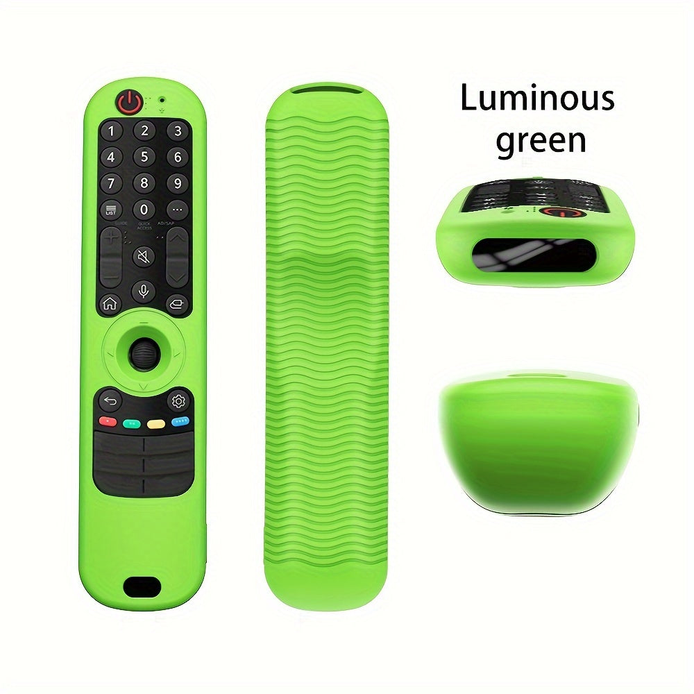 Shockproof silicone cover for LG AN-MR21GC MR21N/21GA remote with non-slip grip and no battery needed.