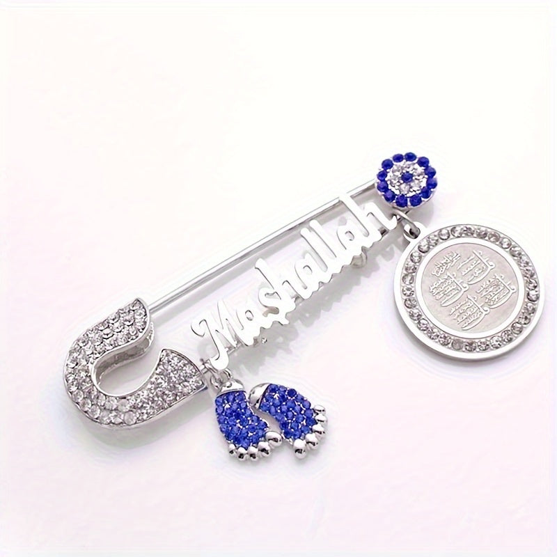 Islamic Muslim Quran Fatima Hand Pendant Brooch for Men and Women's Clothing Accessories Gift