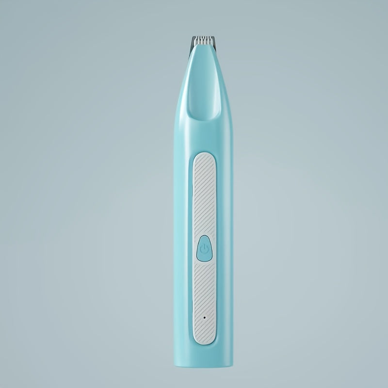 Silent pet grooming kit with rechargeable clippers, low-noise paw trimmer, and cordless nail polisher - USB powered.