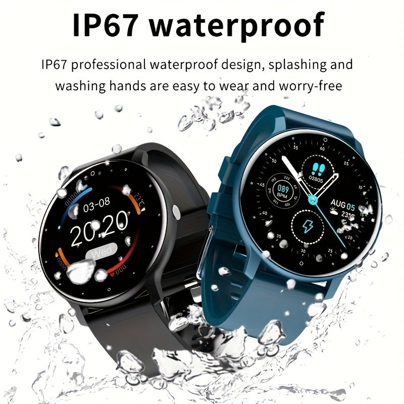 PEJE Sports Smart Watch with Touch Screen, Flash, Silicone Band, USB Charging, Wireless Functionality, Lithium Battery for Sports and Music Control.