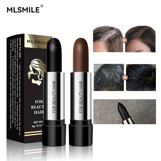 Portable hair coloring pen with long-lasting, fast, temporary coverage for white hair, suitable for all types.