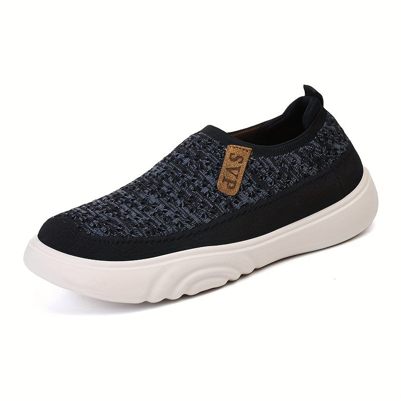 Breathable knit loafers for women with soft sole and round toe - ideal for all seasons.