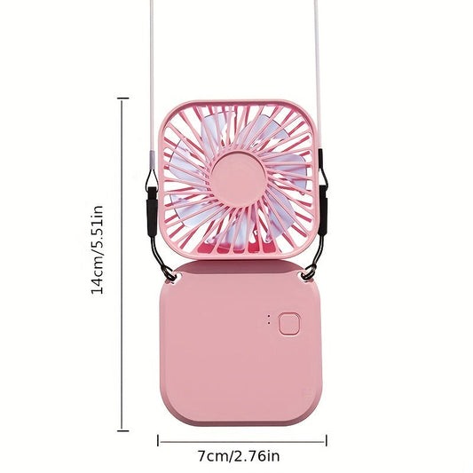 Compact Folding Portable Fan with Adjustable Speeds, USB Rechargeable, Ideal for Traveling and Outdoor Activities