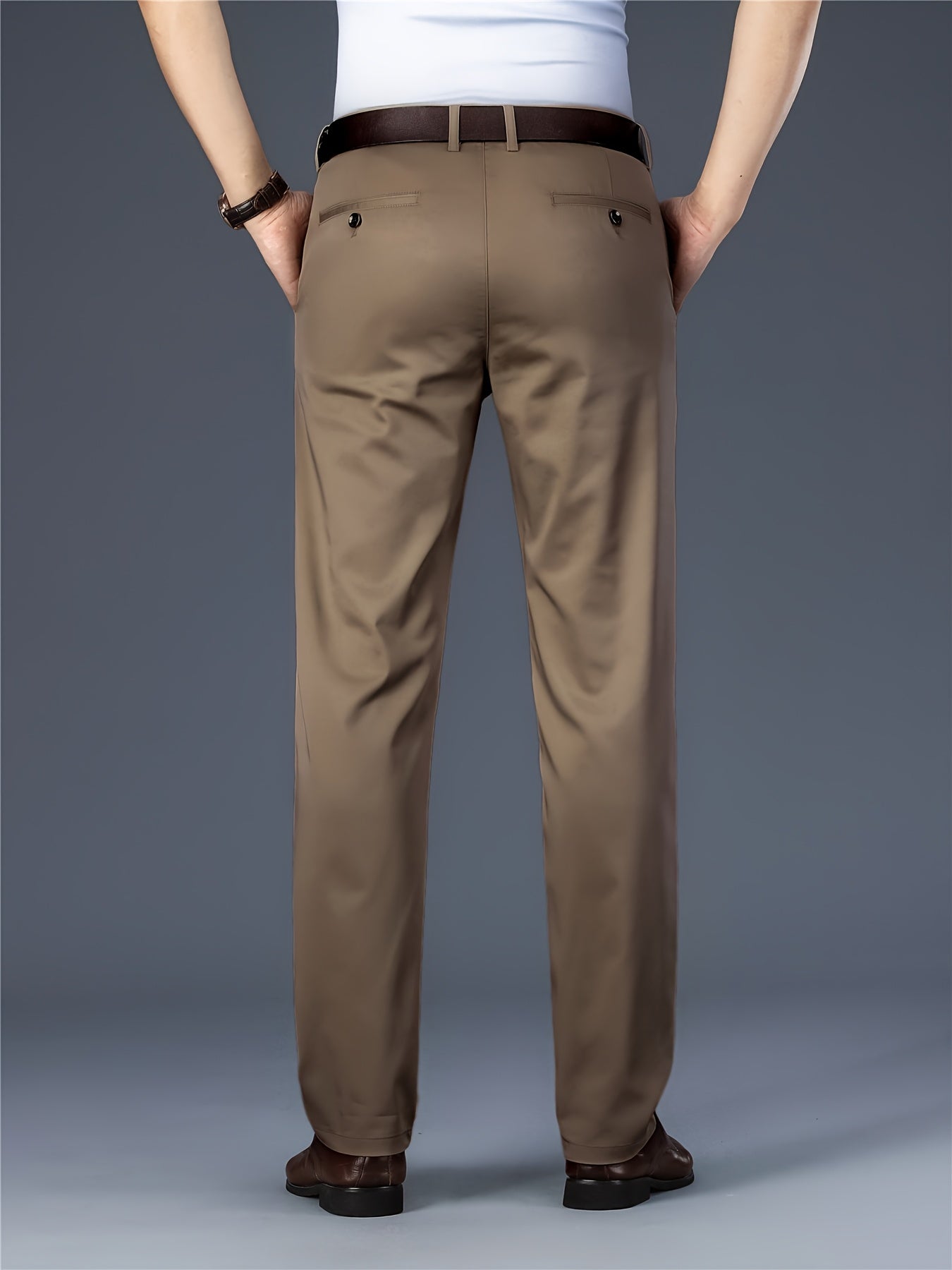 Men's versatile casual formal pants with a classic design and comfortable fit, perfect for casual or business wear.