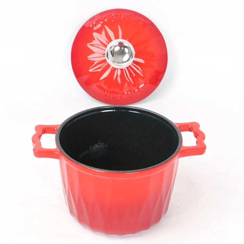 Enameled Cast Iron Pot - Versatile and Non-Stick, Ideal for Cooking Rice & Sauces, Works with Induction, Ceramic, Electric, Halogen & Gas Cooktops - Comes in 78oz, 138oz, and 169oz Options