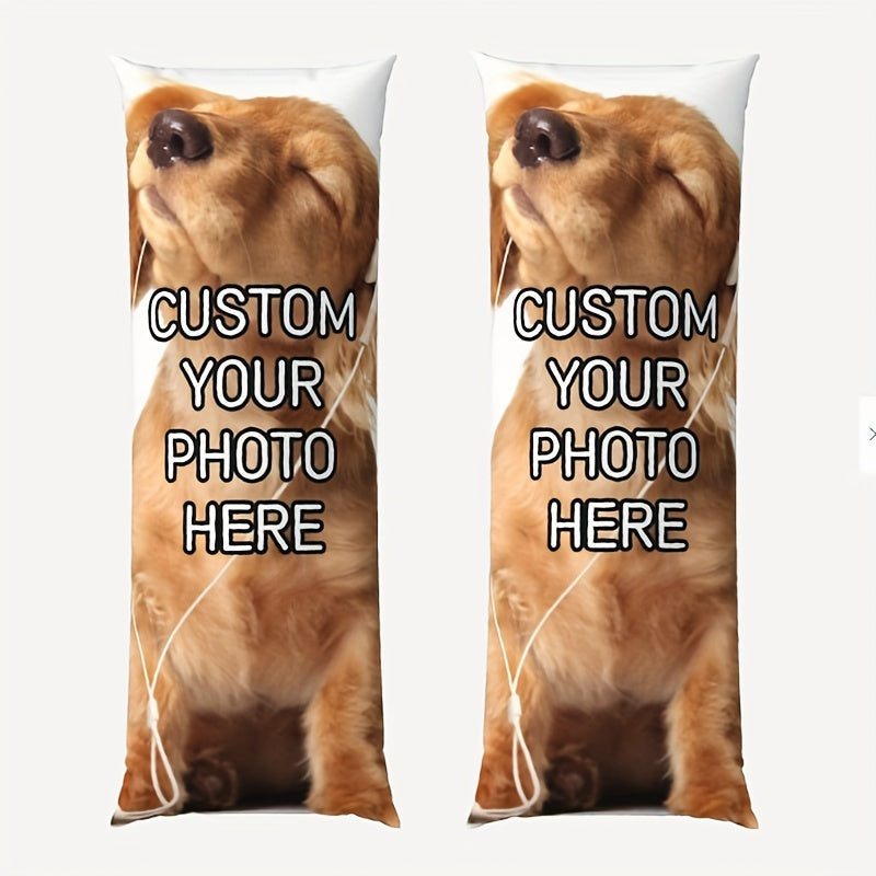 Custom Pet Memorial Pillowcase - Double-Sided Photo Hug Pillow Cover, Soft Plush Material, 50.8x137.16 cm - Great for Those Who Love Cats & Dogs, a Special Gift for Loved Ones