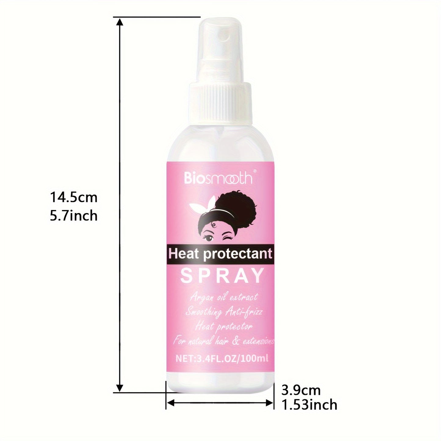 Biosmooth Heat Protectant Spray, 100ml - Moisturizing & Smoothing for All Hair Types.