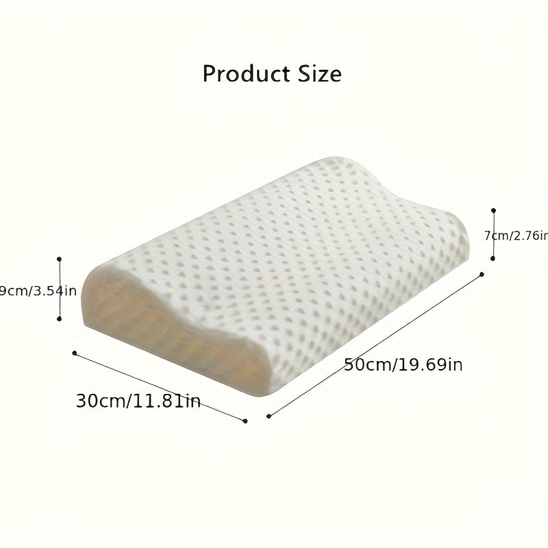 Memory Foam Pillow for Better Sleep: 

Improve your sleep with this 1pc memory foam pillow designed to provide neck support and relaxation for side, back, and stomach sleepers. The contoured shape of the pillow ensures optimal comfort for a restful