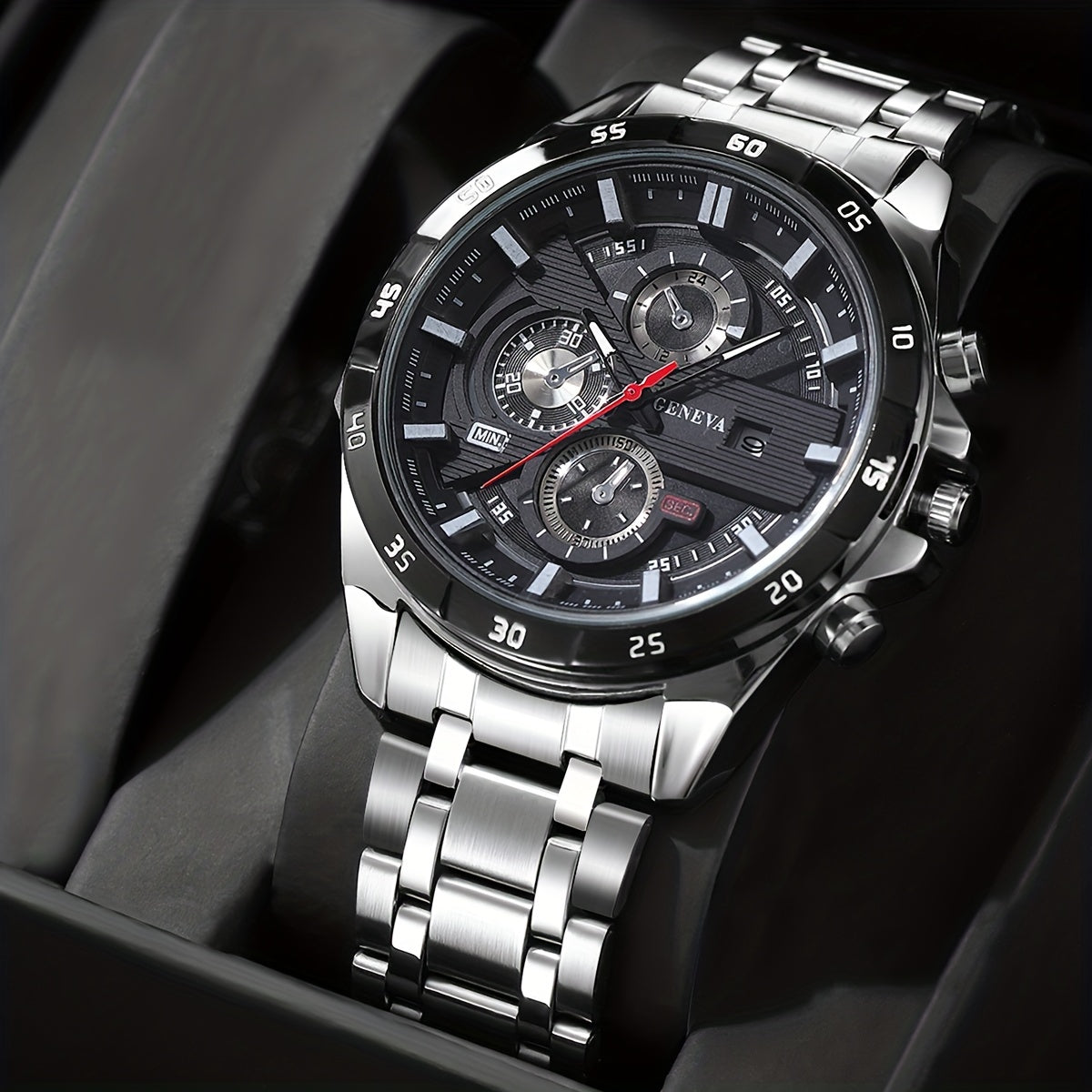 Elevate your style with the luxurious and advanced Waterproof Steel Strap Men's Watch that enhances your overall presence.