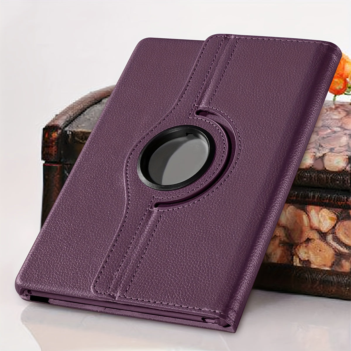 360° Rotating Lychee Pattern Tablet Case for iPad 25.91cm (7th/8th/9th Gen) - Anti-Slip, Magnetic Sleep/Wake, Multi-Angle Stand, Lightweight & Durable TPU Design, Adjustable Tablet Stand |