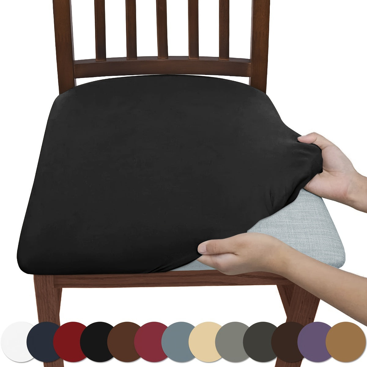 Solid color frosted chair stool cover, soft and elastic, dustproof and dirt resistant. Suitable for living room chairs.