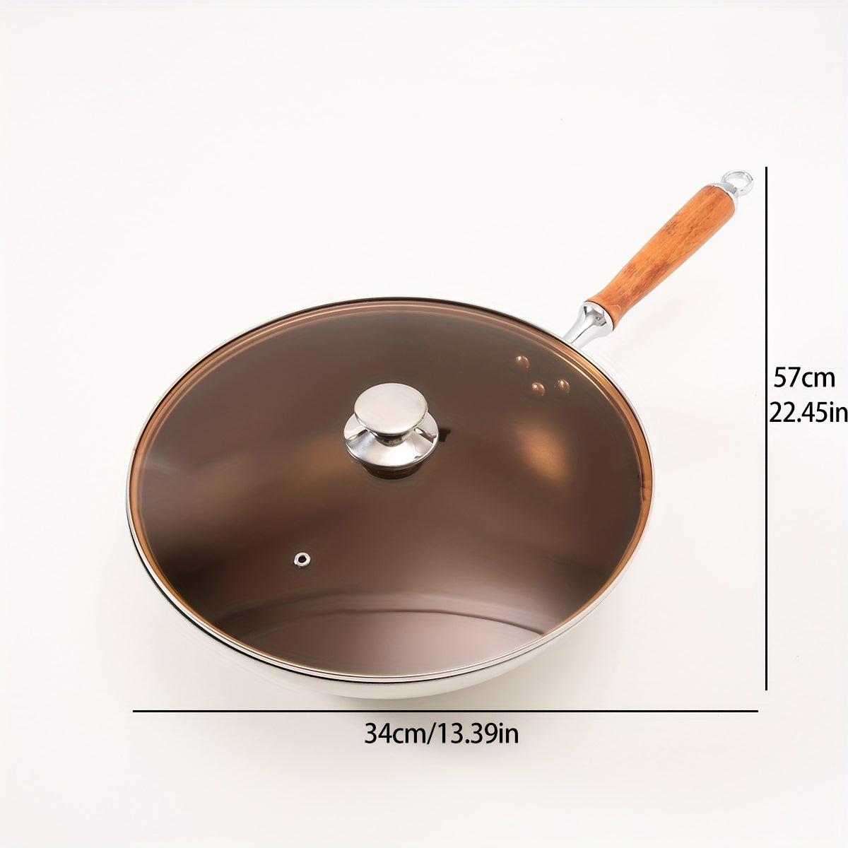 Yopishqoq bo'lmagan quyma temir wok to'plami qopqoq va spatula bilan - Induksion, gaz va barcha plitalar uchun kimyoviy qo'shimchasiz uglerod po'latidan tayyorlangan qovurish panasi