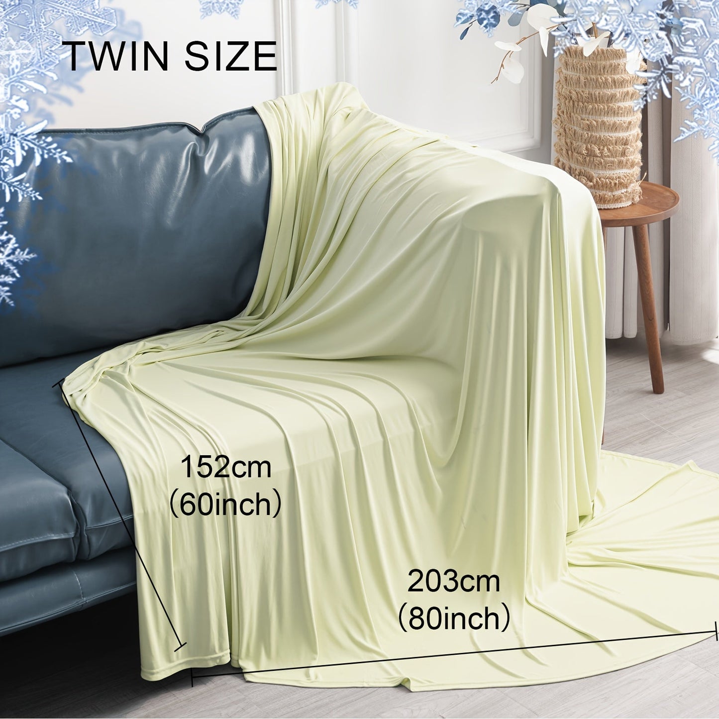 Cooling Blanket with Ultra-Soft Dual-Sided Design - Ideal for Hot Sleepers - Lightweight, Breathable and Durable - Perfect for Home, Office, Travel and Car - Machine Washable - Gray