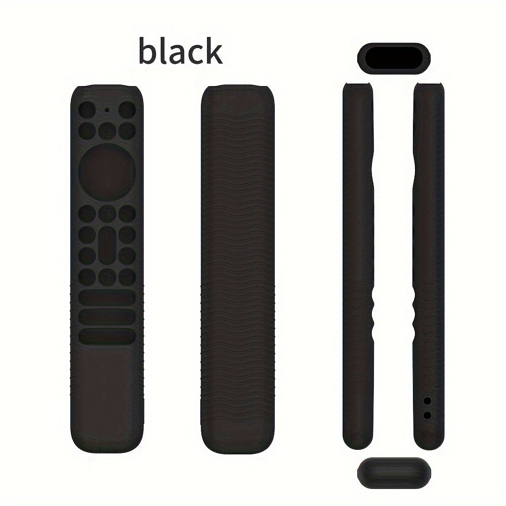 Silicone Remote Case designed for TCL RC902V FMR1, featuring waterproof and scratch-resistant protection with included lanyard. Lightweight with multiple color options available. Dimensions: 20.6cm x 4.1cm x 1.7cm.