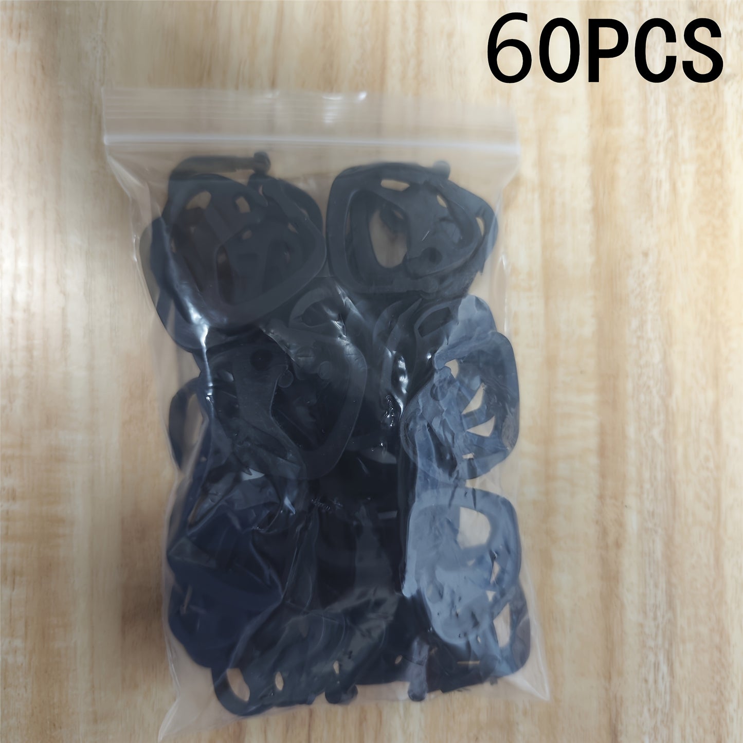 Set of 30 Black alloy and plastic curtain line hooks for greenhouse sunshade system