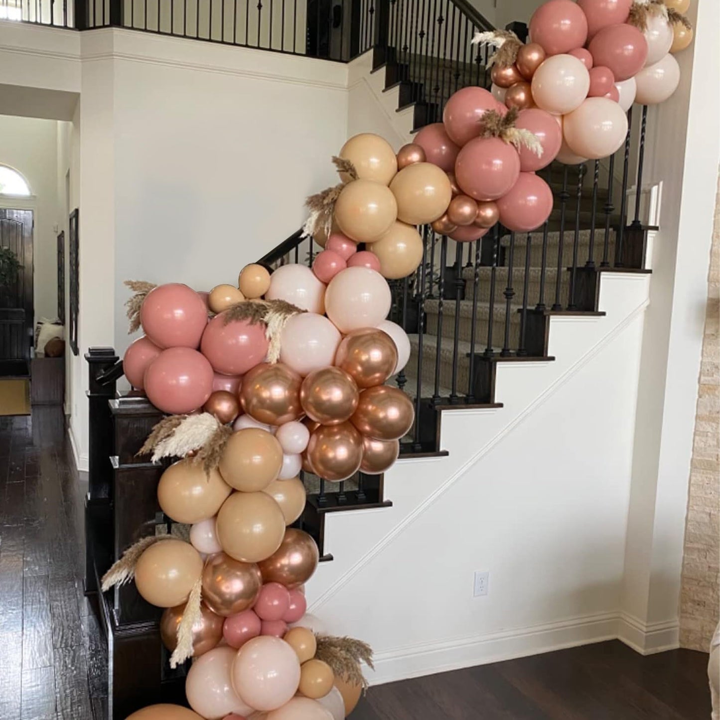 40-pack blush pink balloons for various occasions - made of emulsion material, no electricity required, suitable for ages 3-12, perfect for indoor and outdoor decoration.