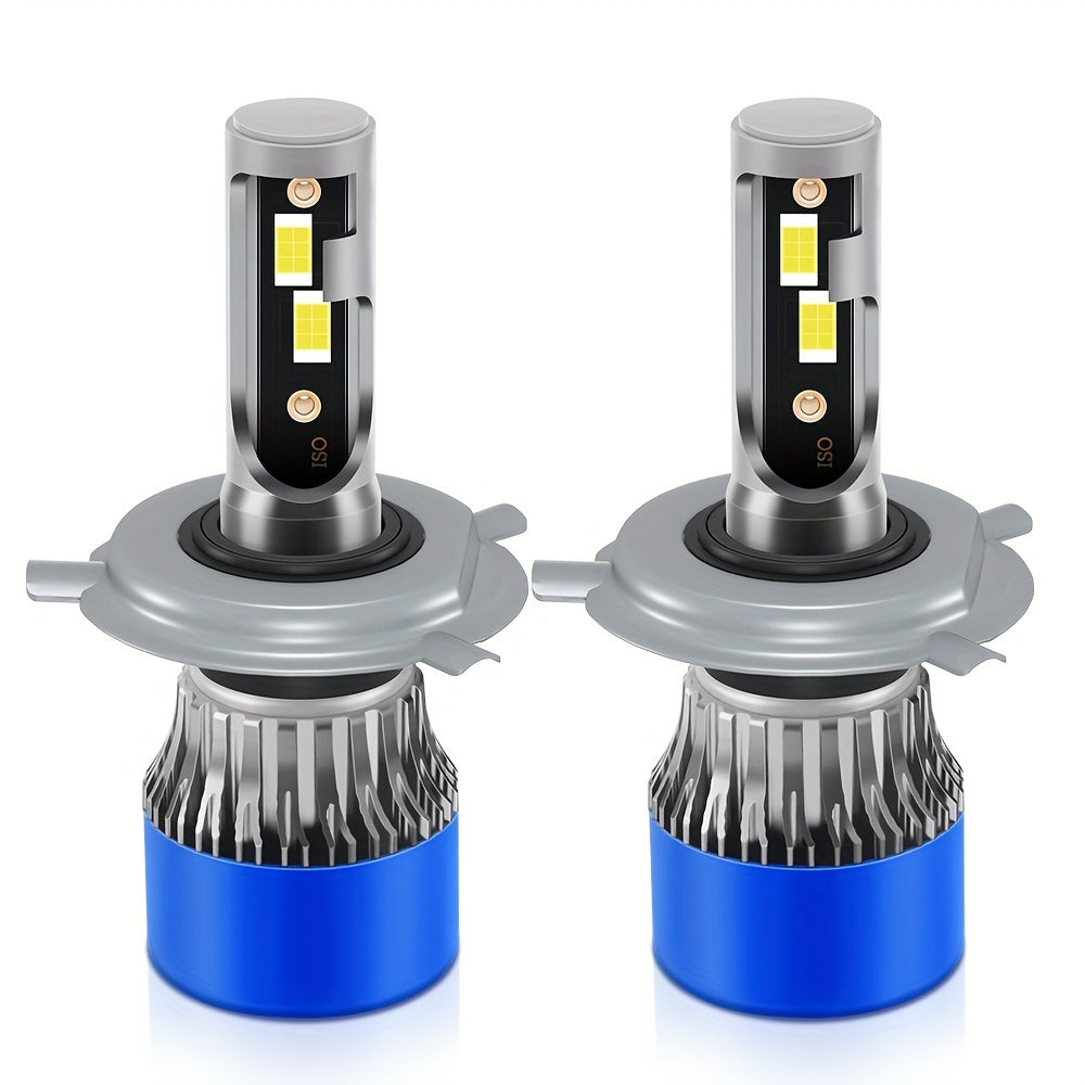 Roadsun 2pcs LED Car Headlights - H1/H7/H11 & More, 6000K White Light, 75000LM, 200W High/Low Beam, Quick Install Fog Lights with Super Cooling System