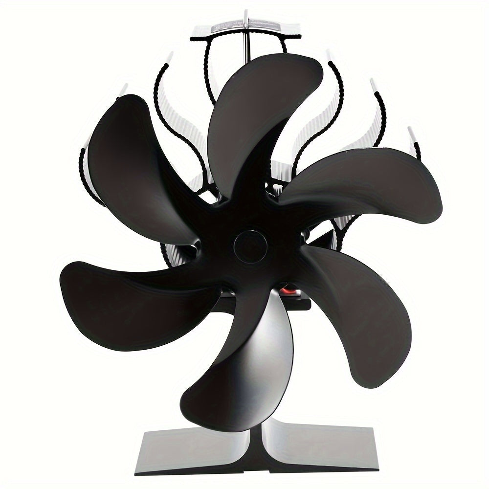 Essential for the fall and winter seasons, this non-electric wood stove fan features six blades to efficiently distribute heat from your wood/gas/log burner stove. A must-have accessory for your fireplace, this heat-powered fan will keep your home warm