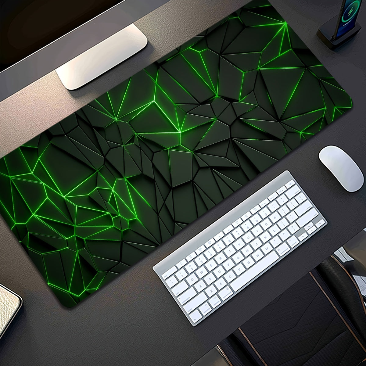 Durable, large, stylish geometric mouse pad for computers and laptops - waterproof, non-slip, perfect for gamers or office use.