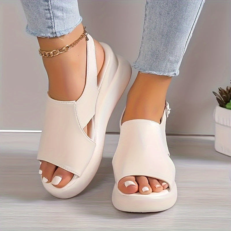 Wedge sandals for women, comfortable and stylish with buckle strap.