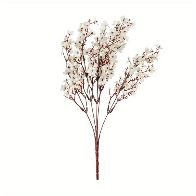 4 Lifelike Artificial Cherry Blossom Flowers - Ideal for Weddings, Engagements, and Home Decor.