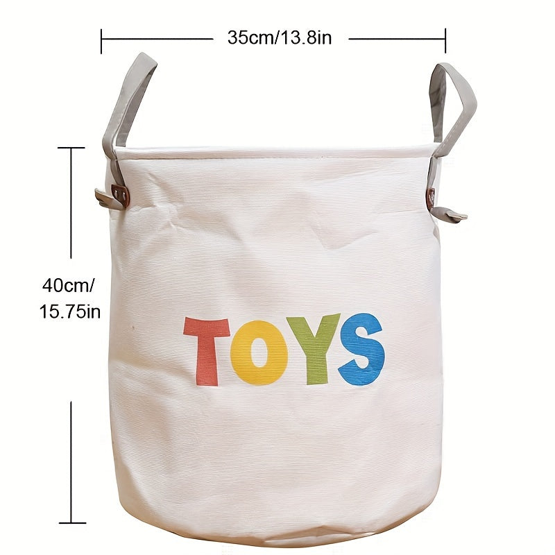 Pet Toy Storage Bag, Folding Fabric Basket for Room or Bedroom, can also be used to store dirty clothes or organize clothes.