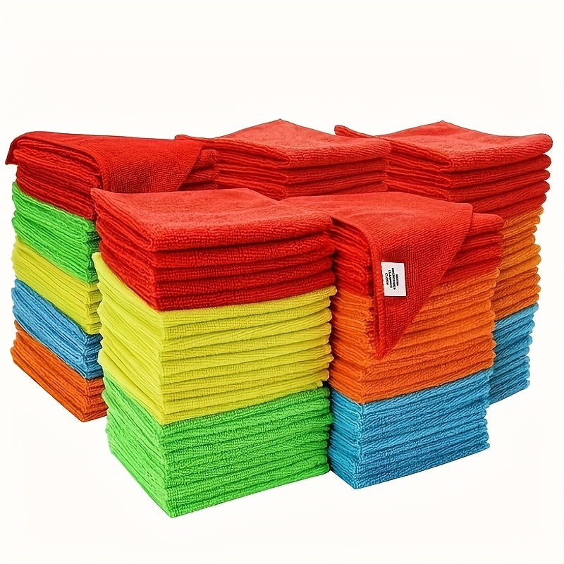 Get your hands on a pack of 50 reusable microfiber cleaning cloths. These ultra-fine cloths are perfect for household, kitchen, and car use. They are available in packs of 20, 10, 5, or 2 and come in a mixed pack of 5 random colors such as green, blue