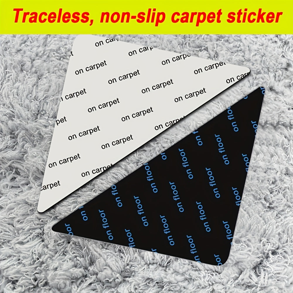 Grippers for Rugs: Choose from 4, 8, or 12 pieces. These anti-slip rug grips are perfect for hardwood floors and tiles. The reusable and washable rug tape is ideal for area rugs. The dual sided adhesive rug pad gripper ensures corners stay flat.