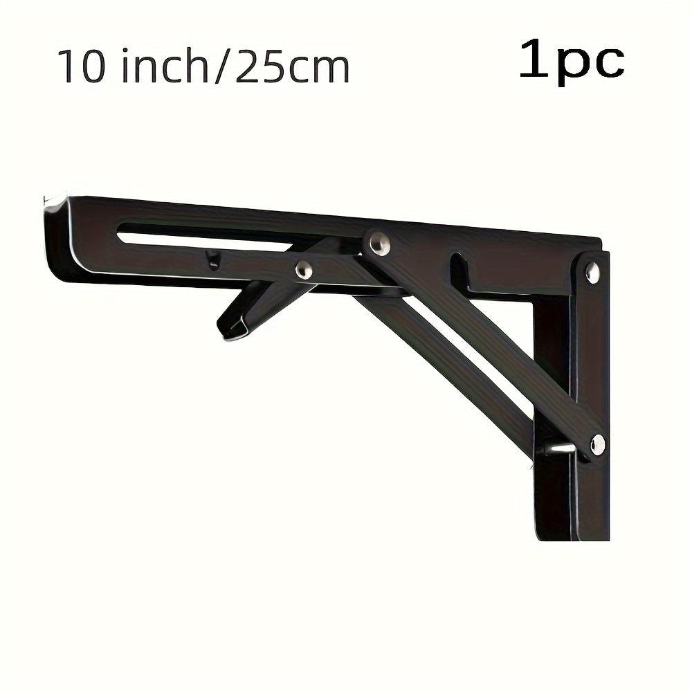 1pc Heavy Duty Folding Shelf Brackets for Bench Table - Wall Mounted with Screws