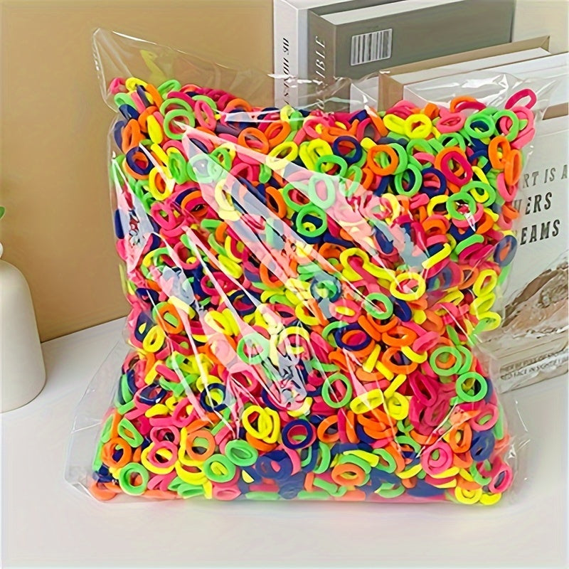 200 Colorful Hair Ties for Girls, Multicolor Soft Elastic Bands for Ponytails