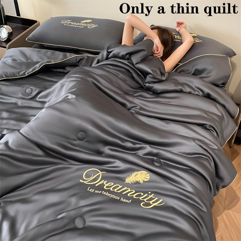 Soft and skin-friendly embroidery craft thin quilt with non-fading colors, suitable for all seasons. Easy to machine wash, perfect for bedroom or guest room use.