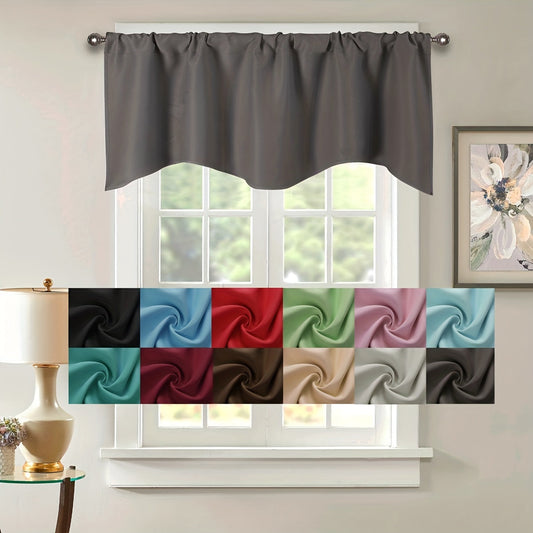 Blackout Curtain Head for a 1PC, Blackout Short Valance Curtain for Kitchen, Small Kitchen Partition Curtain with a Pastoral and Rural Style Perfect for Living Room, Office, and Home Decoration.