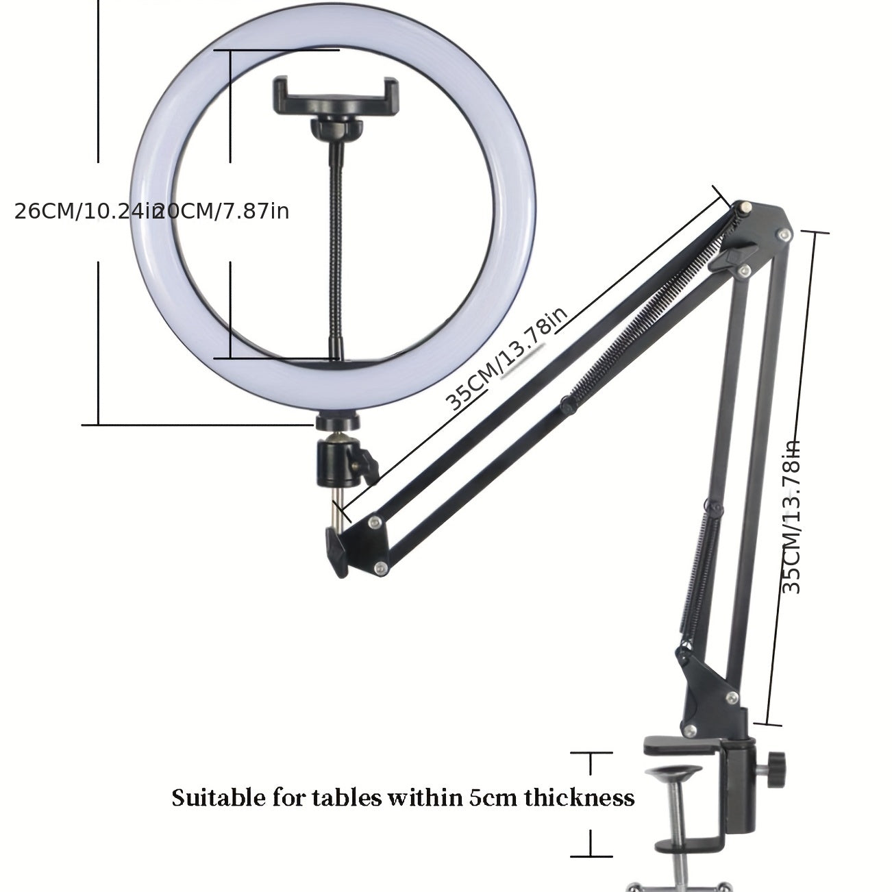 10-inch Light Suspension Arm Holder