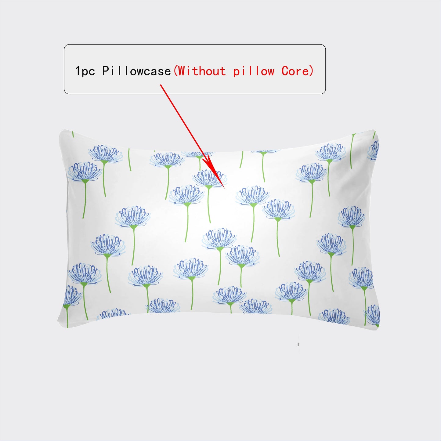 Soft envelope closure pillowcase made of 100% cotton, without core. Features flower and plaid patterns on breathable fabric with a thread count of 144TC. Ideal for main bedroom, guest room, or dorms. Perfect gift idea.