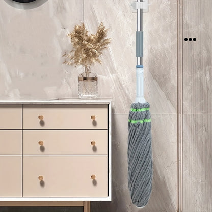 Bestselling self-twisting water mop for hands-free floor cleaning at home, ideal for wooden floors, tiles, pillars, and rags.