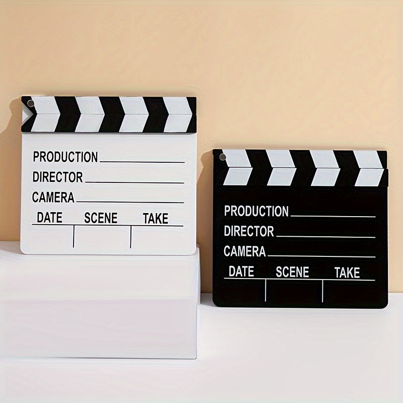 2D wooden clapboard for film directing, dimensions 7.08''x7.87''