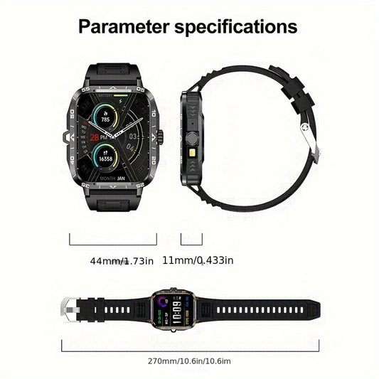 2024 New Smart Watch with Answer/Call feature, LED Altimeter, Barometer, 100+ Sports Mode, 300mAh Battery, Weather Viewing, Pedometer, Fitness Tracker, and compatibility with Android and