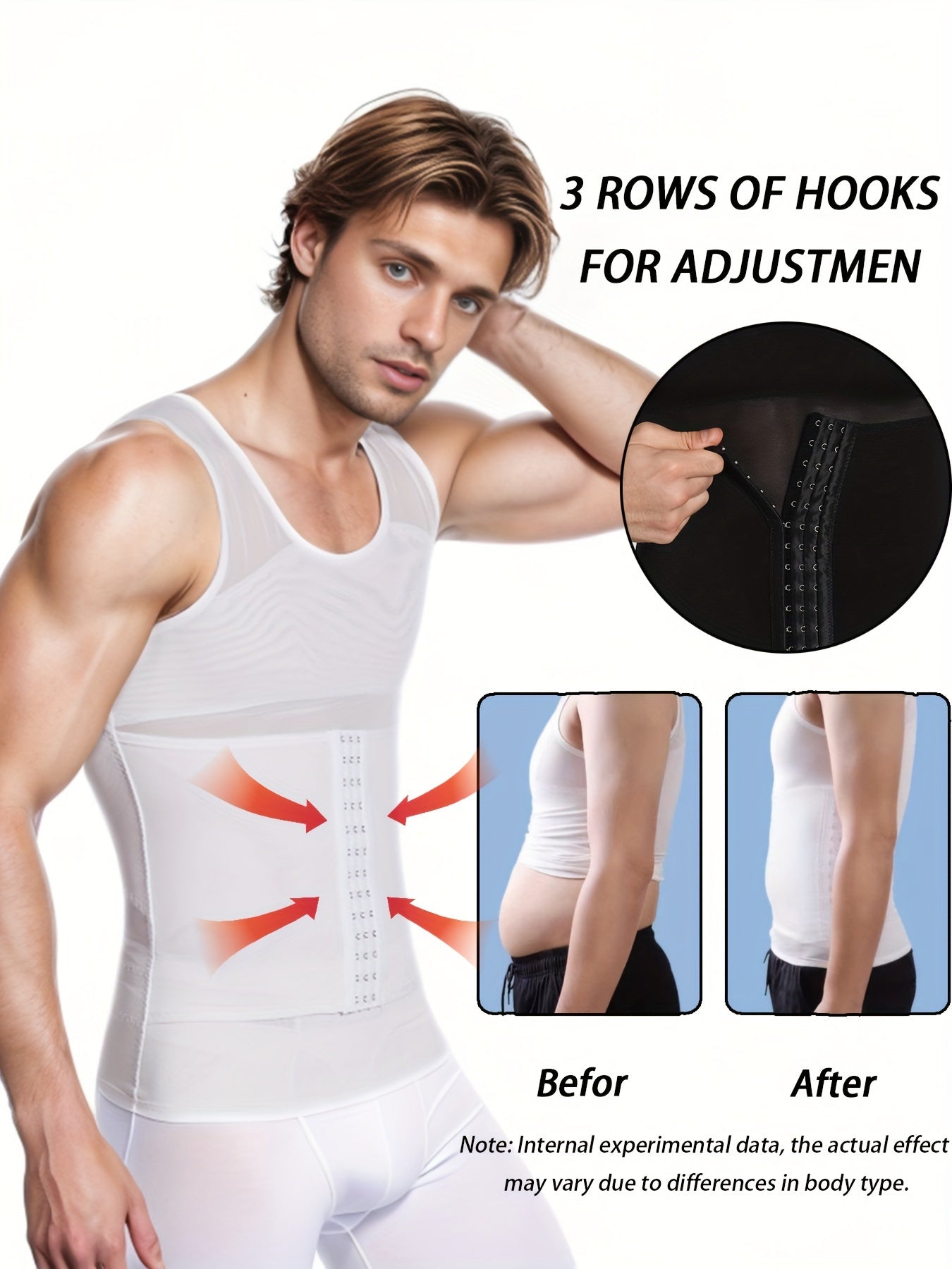 Men's Slimming Corset Compression Vest - Tummy Shaper, Sweatproof and Breathable Abdominal Binder