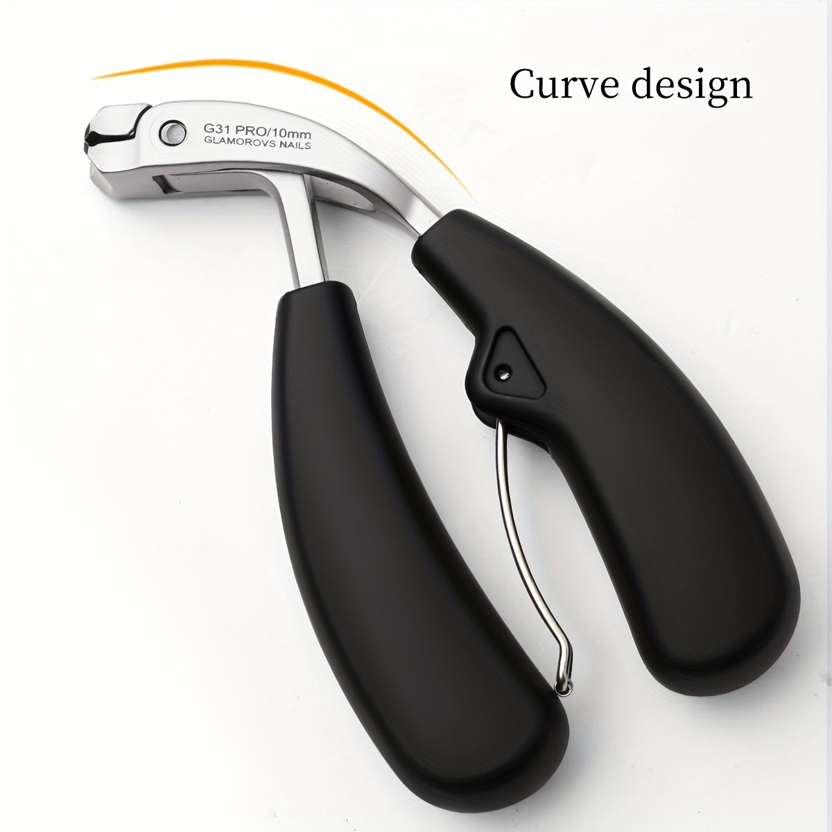 Professional G31 nail clippers with stainless steel blade, wide opening, and curved cuticle trimmer. Ideal for thick toenails, suitable for men and elderly.