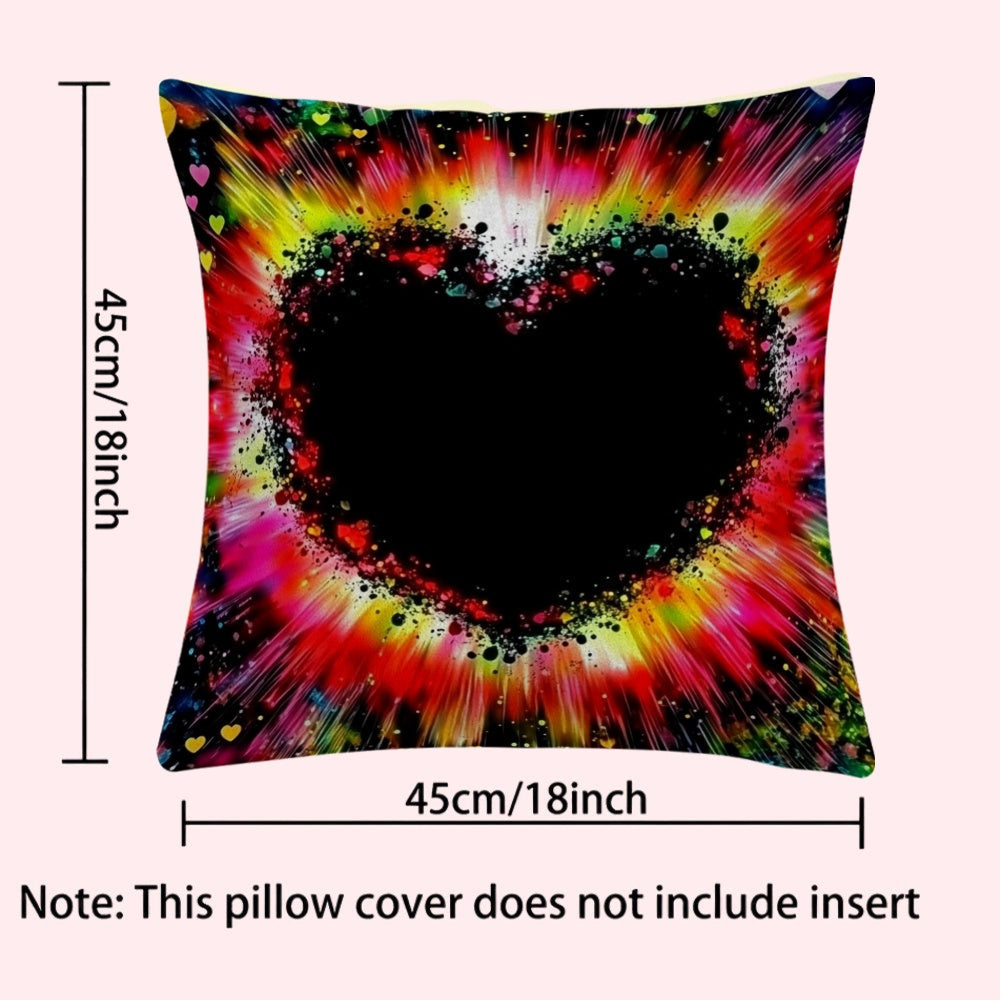 Valentine's Day Flashing Heart Square cushion cover measuring 45.72*45.72cm is the perfect addition to your home decor. This versatile piece can be used to decorate your living room, bedroom, or any other room in your house. It is also a must-have item