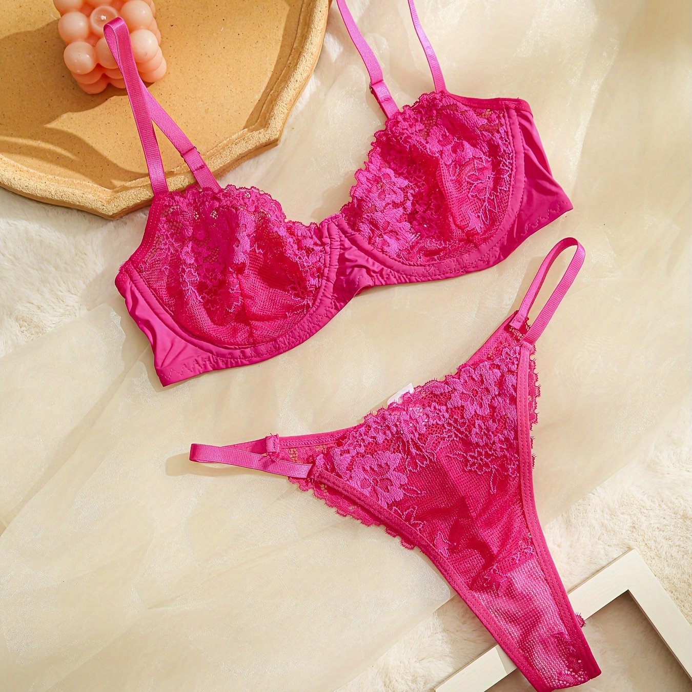 Sleek and alluring lingerie set for women.