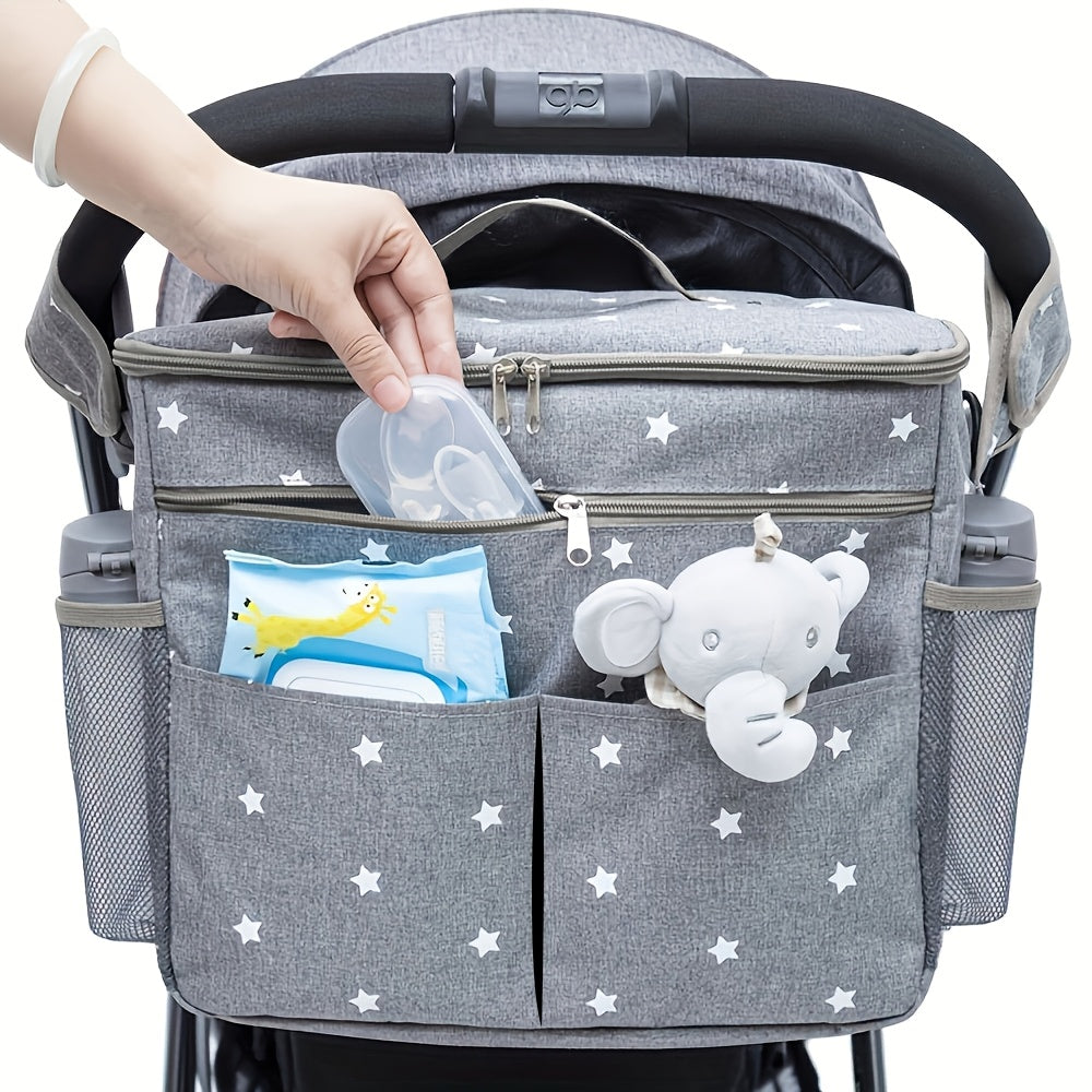 Essential for Travel: Multifunctional Large Capacity Diaper Bag, Stroller Bag, Hanging Storage Bag, and Backpack