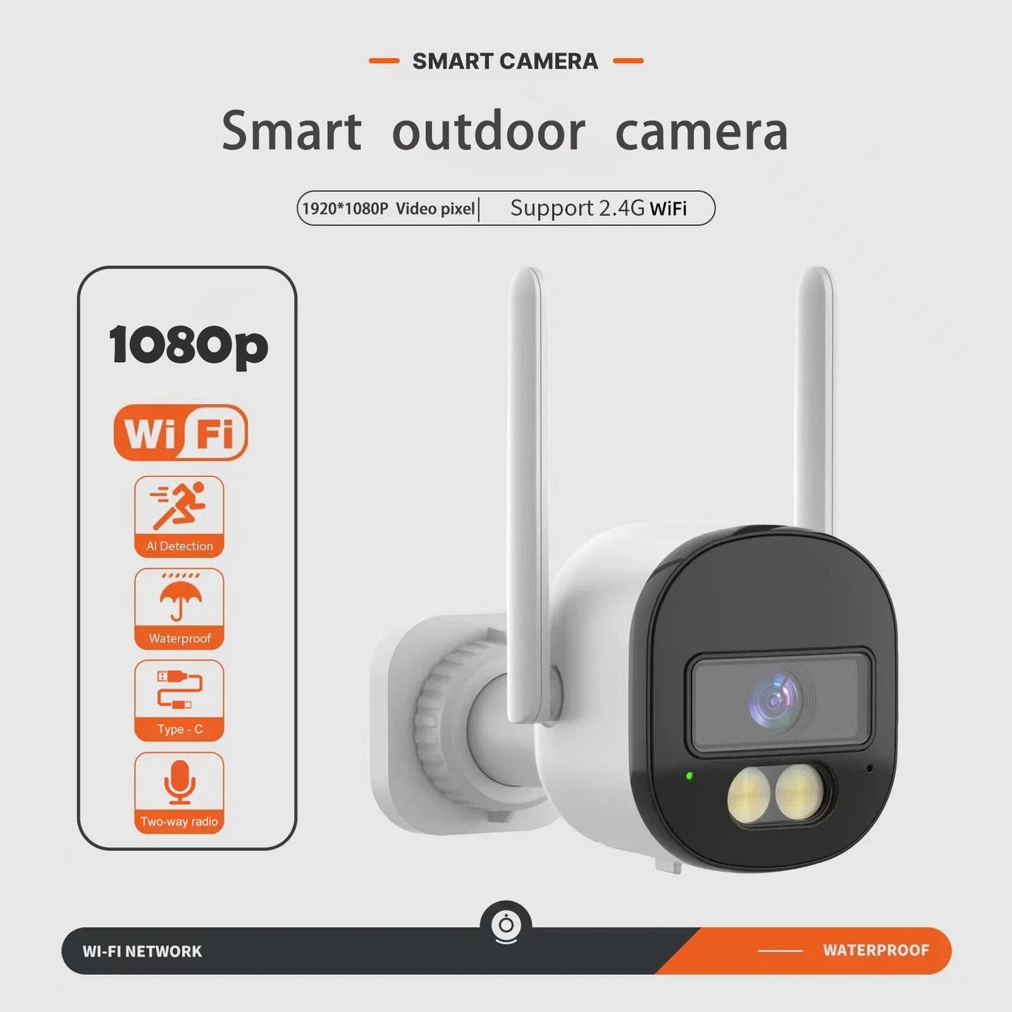 1 to'plam 1080 xilma-xil xavfsizlik kameralaridan, simsiz tashqi WiFi kuzatuvi uchun jihozlangan, 1080P yuqori aniqlikdagi tungi ko'rish, harakatni aniqlash, ikki tomonlama aloqa imkoniyatlari bilan. Brend: QKH