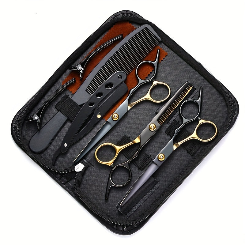 1 hair cutting tool and a 9-piece 6.0-inch kit of professional scissors, ideal for home salons and beauty parlors.