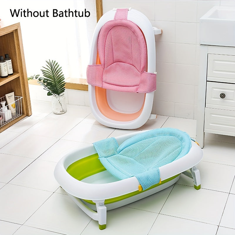 Bath Support Seat for Kids featuring Non-Slip Mesh - Available in Polyester with Pink or Blue Options for Children