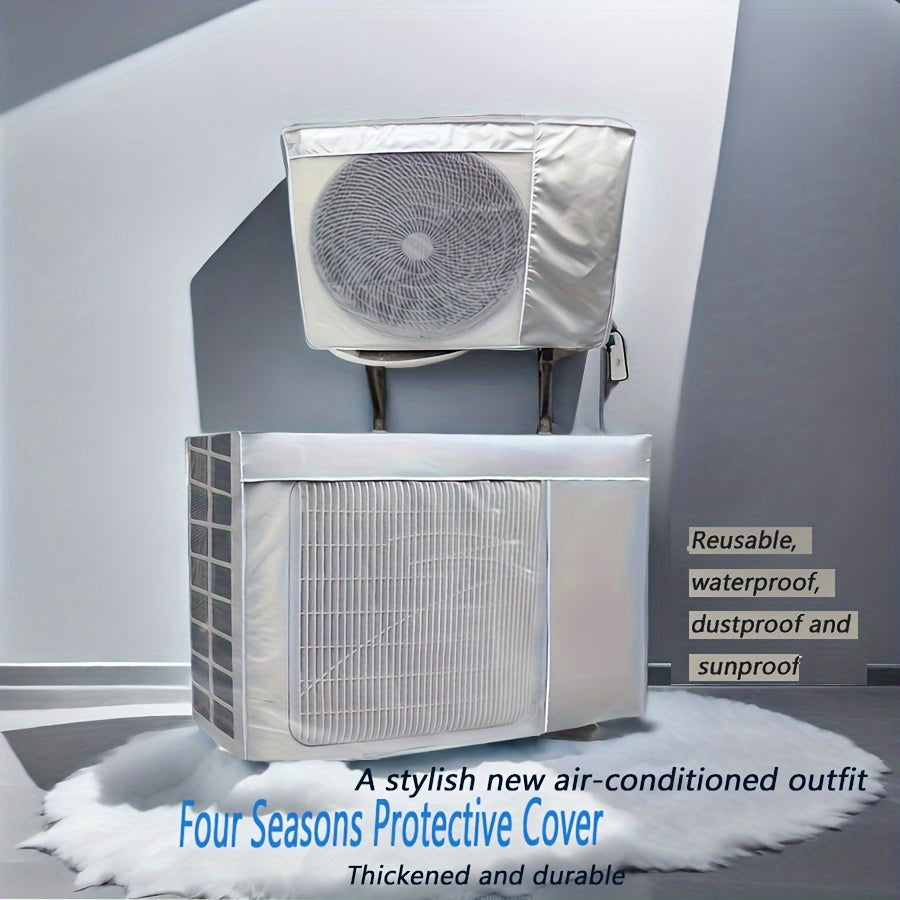 Protect your air conditioner outdoor unit with this integrated grid protective cover. Suitable for all seasons, this cover provides universal rain and sun protection with its durable Oxford cloth material. Keep your main unit clean and protected from